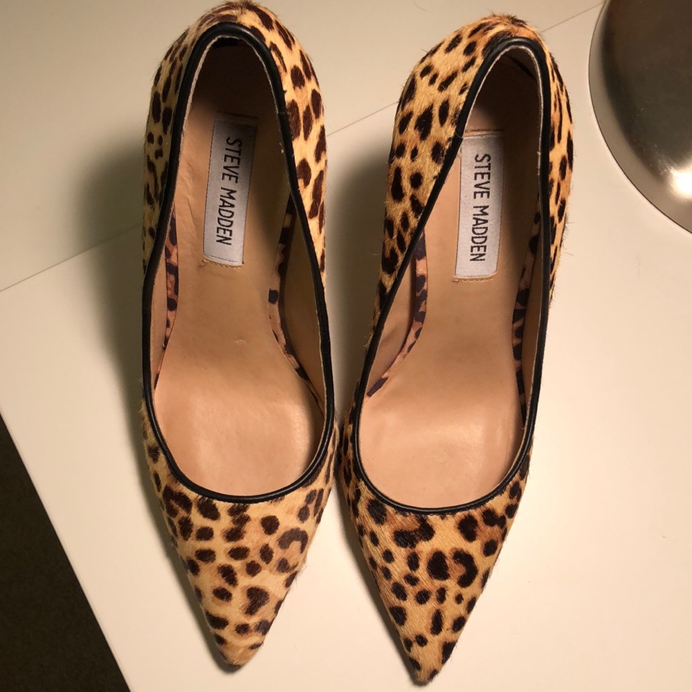 Steve Madden leopard heels